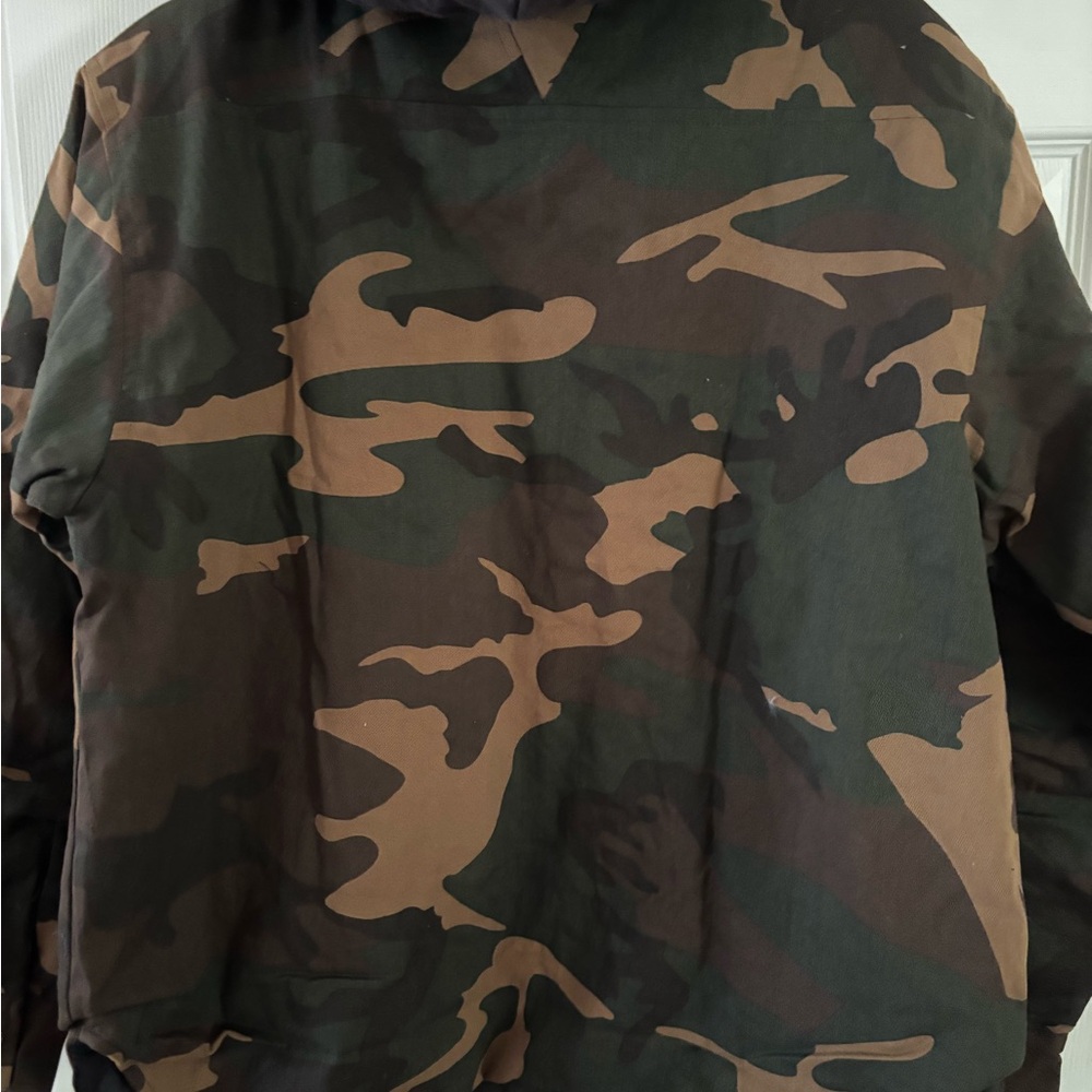 MNML Camouflage Hooded Zip Up Woodland Men’s Jacket Size Small BNWT - Picture 9 of 13